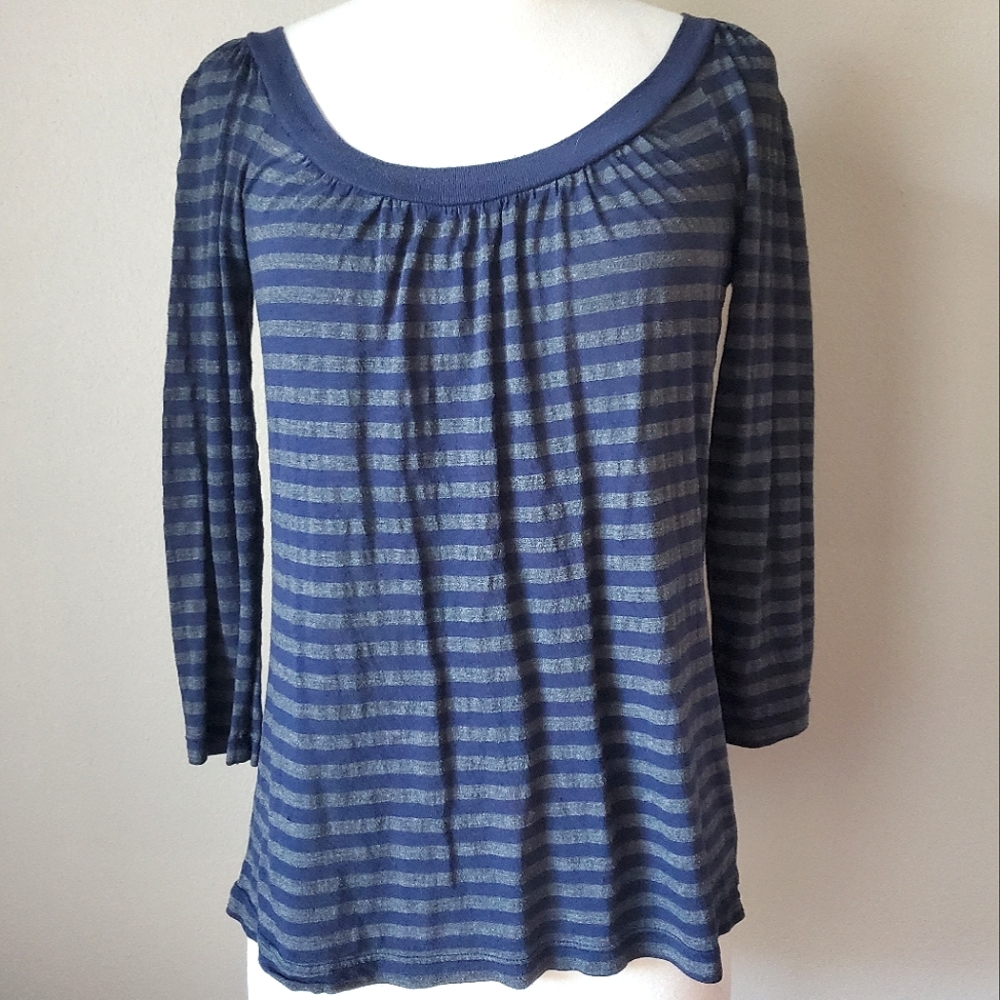 Splendid Striped 3/4 Sleeve Top